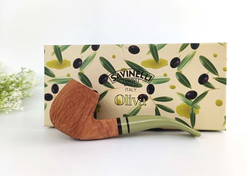 (Sold Out) ไปป์ Savinelli Oliva Rusticated Natural 601 6mm