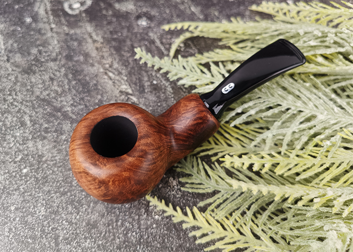 (Sold Out) ไปป์ Chacom Brown Matte Bent Apple Reverse Calabash
