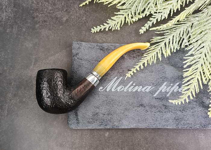 (Sold Out) ไปป์ Molina Ambra Sandblasted 100 9mm