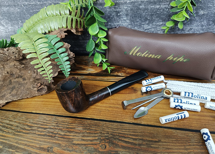 ไปป์ Molina Starter Kit Smooth Dark Brown Billiard 9mm