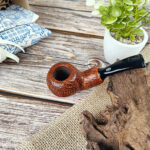 ไปป์ Chacom Brown Sandblasted Bent Apple Reverse Calabash